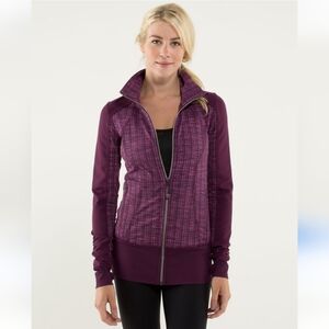 Lululemon Nice Asana Jacket Ziggy We August Glow/Plum Size 10